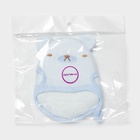 Мочалка варежка детская Доляна «Мишка», для купания, 16 см, голубая - Фото 7