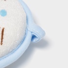 Мочалка детская для купания Доляна «Мышонок», d=11.5 см, голубая - Фото 4