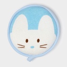 Мочалка детская для купания Доляна «Мышонок», d=11.5 см, голубая - Фото 6