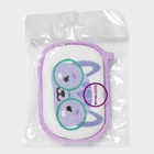 Мочалка детская для купания Доляна «Котёнок», 12×8 см, фиолетовая - Фото 7