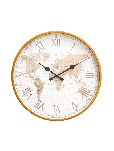 Часы настенные интерьерные «Карта мира», бесшумные, плавный ход, циферблат d=50 см
