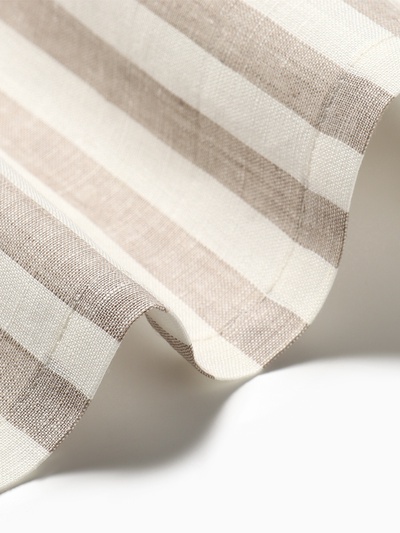 Дорожка на стол Этель Soprano 40×146 см, лён 100%, 180 г/м², белая/серая