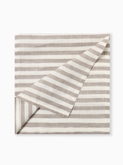 Дорожка на стол Этель Soprano 40×146 см, лён 100%, 180 г/м², белая/серая