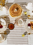 Дорожка на стол Этель Soprano 40×146 см, лён 100%, 180 г/м², белая/серая - Фото 5