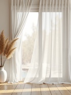 Штора для кухни «Этель» Cloudy, 140×270 см, лён 100%, 210 г/м² - Фото 1