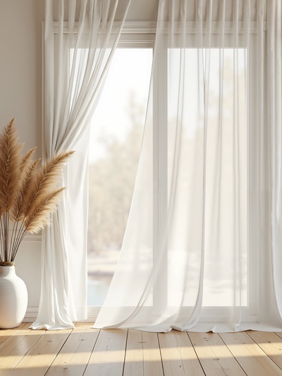 Штора для кухни «Этель» Cloudy, 140×270 см, лён 100%, 210 г/м²