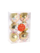 Ёлочные игрушки «Новогодний восторг», шары новогодние, d=6 см, набор 6 шт., золото - Фото 6