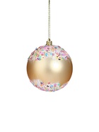 Ёлочные игрушки «Новогодний восторг», шары новогодние, d=10 см, набор 6 шт., золото - Фото 5