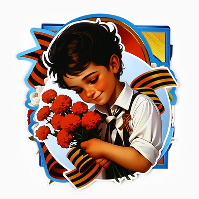 Гирлянда на ленте «С 9 мая», 200 см
