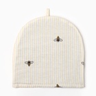 Грелка на чайник Доляна«Пчёлки» 28×28 см, рогожка 164 г/м², 100% хлопок - Фото 2