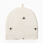 Грелка на чайник Доляна«Пчёлки» 28×28 см, рогожка 164 г/м², 100% хлопок - Фото 5