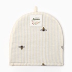 Грелка на чайник Доляна«Пчёлки» 28×28 см, рогожка 164 г/м², 100% хлопок - Фото 6