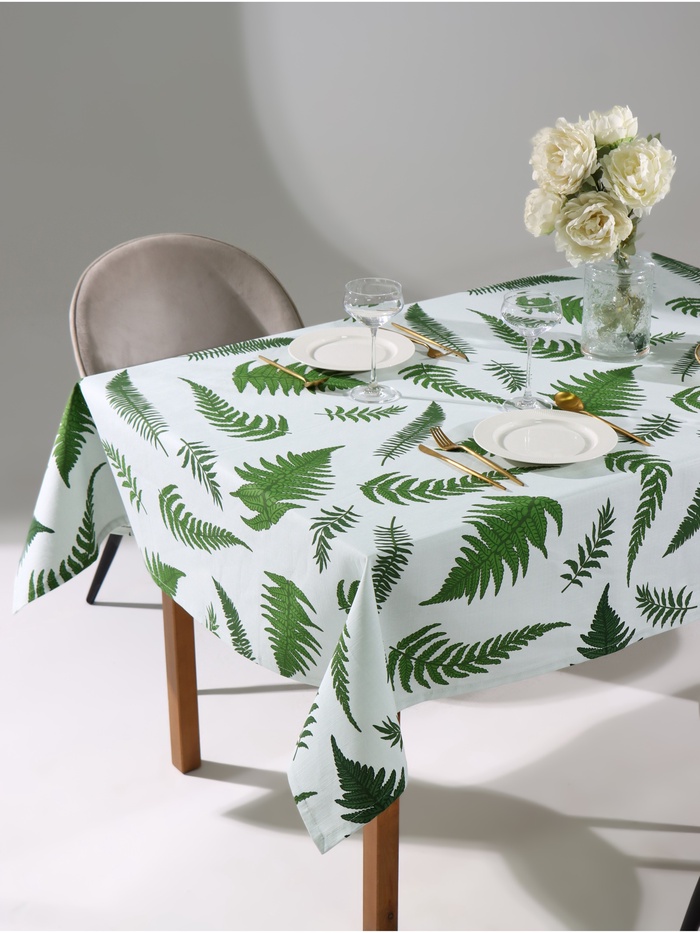 Скатерть «Этель. Папоротник», 144×180±2 см, репс 220 г/м², 100% хлопок