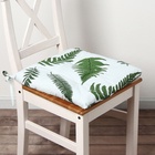 Подушка на стул «Этель. Папоротник», 42×42×7 см, белая - Фото 4