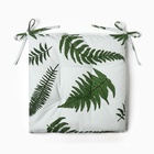 Подушка на стул «Этель. Папоротник», 42×42×7 см, белая - Фото 6
