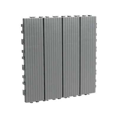 Плитка садовая, 30×30×2 см, пластик, набор 10 шт., серая