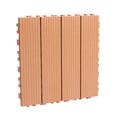 Плитка садовая, 30×30×2 см, пластик, набор 10 шт., коричневая