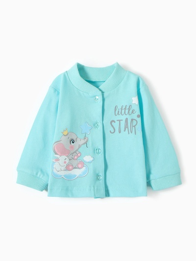 Кофточка детская «Слоник», рост 68 см, мятная