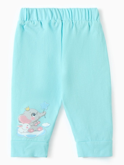 Ползунки - штанишки детские Luneva «Слоник», рост 68 см, мятные