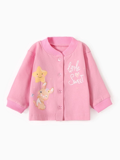 Кофточка детская «Зайка», рост 68 см, розовая