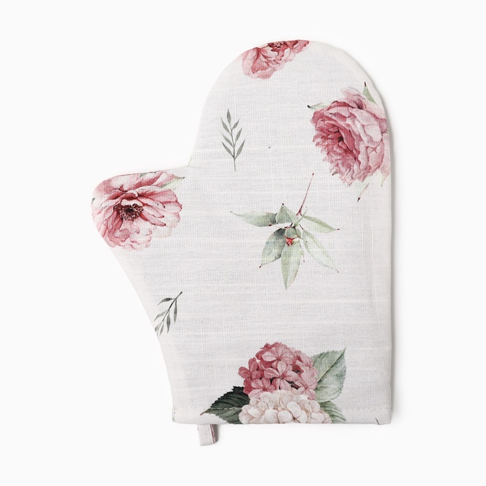 Варежка-прихватка «Этель» Bloom 20×27 см, 100% хлопок, 210 г/м² - Фото 1