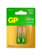 Батарейка алкалиновая GP Ultra, AA, LR6-2BL, 1.5 В, блистер, 2 шт. - Фото 1