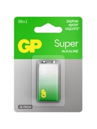 Батарейка алкалиновая GP Super, 6LR61 (6LF22, MN1604)-1BL, 9 В, крона, блистер, 1 шт. - Фото 1
