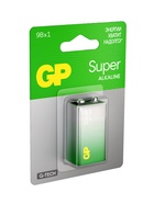 Батарейка алкалиновая GP Super, 6LR61 (6LF22, MN1604)-1BL, 9 В, крона, блистер, 1 шт. - Фото 3