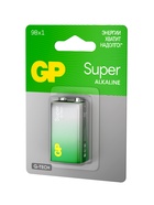 Батарейка алкалиновая GP Super, 6LR61 (6LF22, MN1604)-1BL, 9 В, крона, блистер, 1 шт. - Фото 2