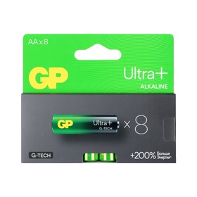 Батарейка алкалиновая GP Ultra Plus Alkaline, AA, LR6-8BL, 1.5В, блистер, 8 шт 10844121