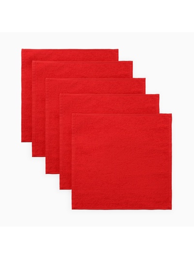 Набор махровых полотенец Этель "Джингл белз" 30х30 см -5шт, 100% хл, 340гр/м2