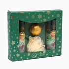 УЦЕНКА Новогодний подарочный набор косметики «Зимняя сказка», с ароматом вишни и корицы. Зеленая серия. 10849714