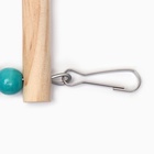 Игрушка для птиц «Лесенка с бусинами», 3 ступени, 23 см, цвет МИКс - Фото 2