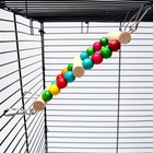 Игрушка для птиц «Лесенка с бусинами», 3 ступени, 23 см, цвет МИКс - Фото 3