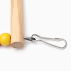 Игрушка для птиц «Лесенка с бусинами», 5 ступеней, 35 см, микс цветов - Фото 2