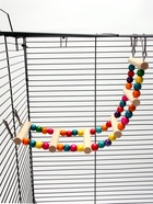 Игрушка для птиц «Лесенка с бусинами» 6 ступеней, 37 см, цвет МИКС - Фото 5