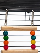 Игрушка для птиц «Лесенка с бусинами» 6 ступеней, 37 см, цвет МИКС - Фото 6