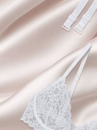 Лямки для бюстгальтера, текстильные, 1.8 см, 45 см, пара, белые - Фото 2