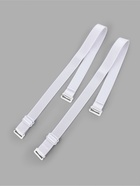 Лямки для бюстгальтера, текстильные, 1.8 см, 45 см, пара, белые - Фото 3