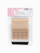 Застёжка для бюстгальтера, удлинитель, 3 ряда, 4 крючка, 7.5×10 см, 3 шт. - Фото 5