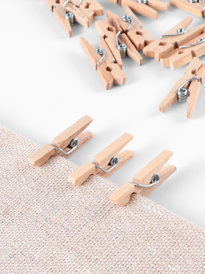 Прищепки для шитья, 2.5×0.8 см, 50 шт., бежевые - Фото 1