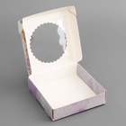 Коробка подарочная сборная с окном, упаковка, «С любовью», 11.5×11.5×3 см - Фото 4