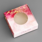 Коробка подарочная сборная с окном, упаковка, «Счастливых моментов», 10×10×3 см - Фото 3