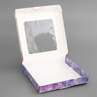 Коробка подарочная сборная с окном, упаковка, «Бабочки», 19×19×3 см - Фото 4