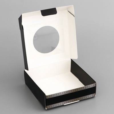 Коробка подарочная сборная с окном, упаковка, «Подарок для тебя», 10×10×3 см
