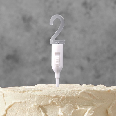 Светодиодная свеча «Цифра 2», 14.5 см, от батареек LR1130×3 (в комплекте), свечение мульти (RGB)