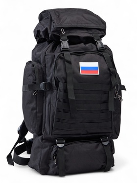 Рюкзак туристический Adventure мужской, 80 л, oxford, чёрный