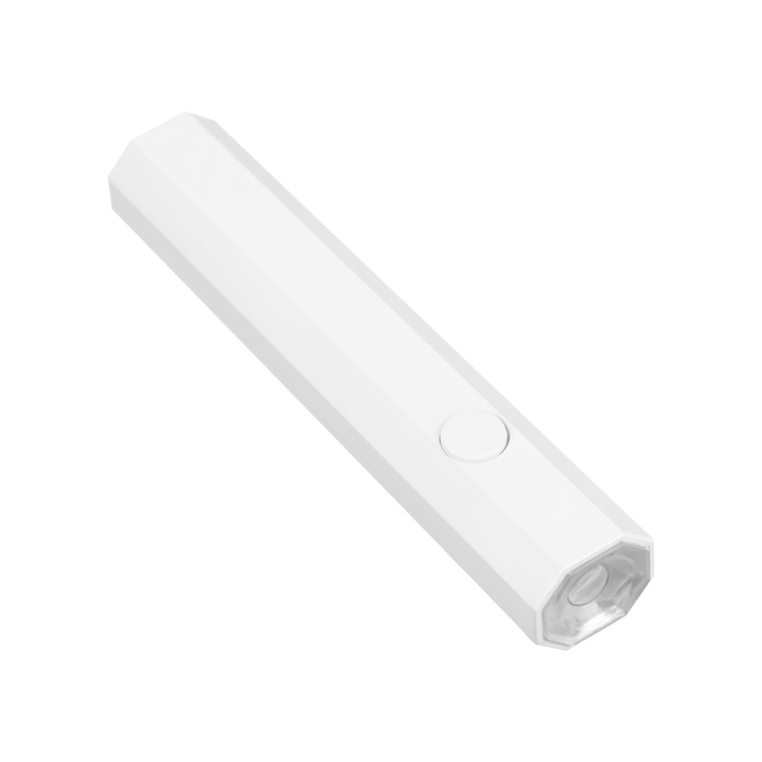 Лампа для маникюра LUF-08, UV/LED, 1 диод, 3 Вт, от батареек, белая - Фото 1