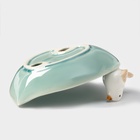 УЦЕНКА Блюдо керамическое «Птичка на листочке», 15,5×15,5 см, цвет голубой - фото 14676032