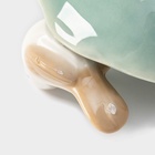 УЦЕНКА Блюдо керамическое «Птичка на листочке», 15,5×15,5 см, цвет голубой - фото 14676033